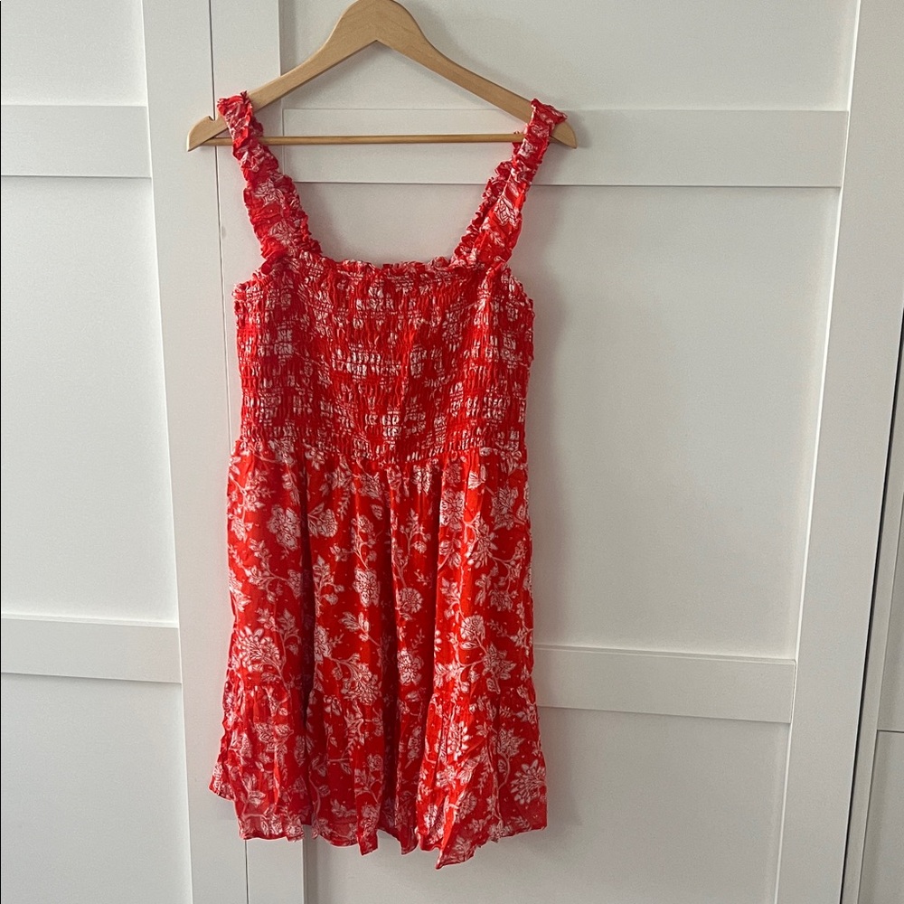 Dex Orange Floral Dress